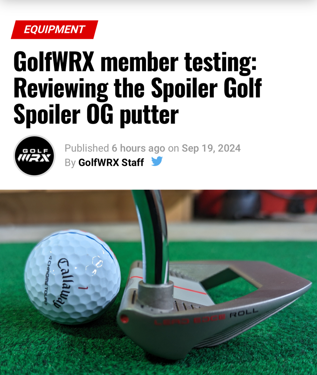 GolfWRX Article Spotlights Spoiler OG // Member Testing Summary