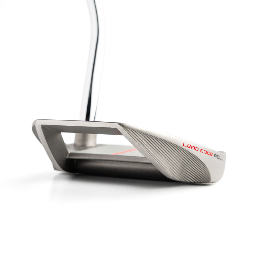 Spoiler OG putter in silver finish photographed from above