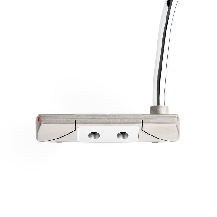 The Spoiler face at address behind a golf ball