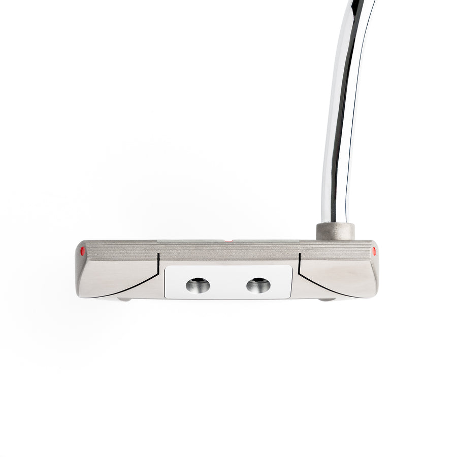 The Spoiler face geometry viewed from behind the ball at address